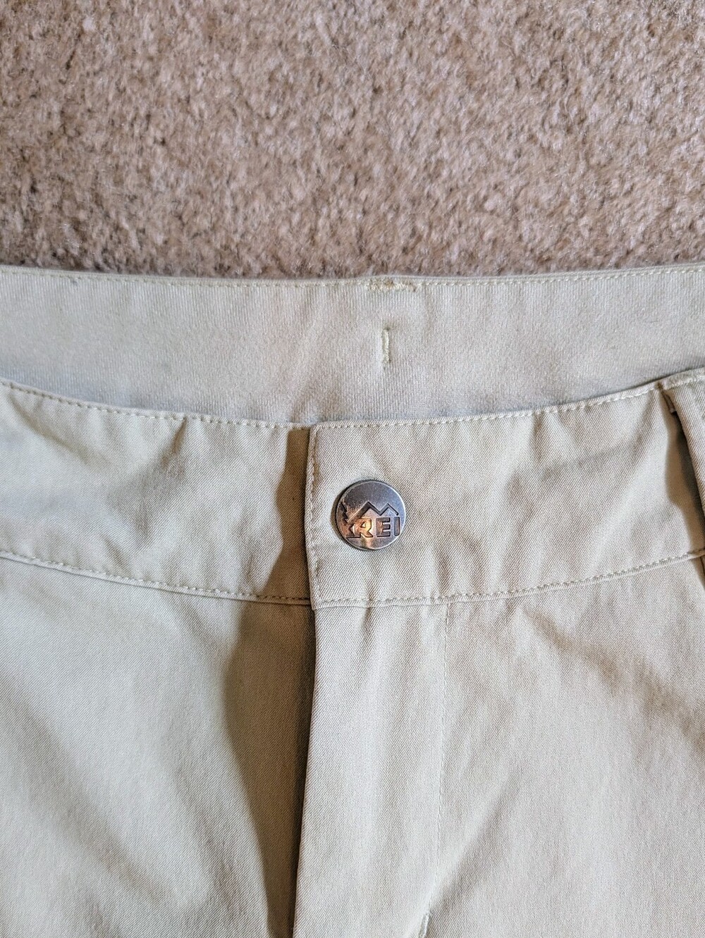REI Convertible Three In One Hiking Outdoor Pants Khaki Articulated Knee 4 - Picture 3 of 12